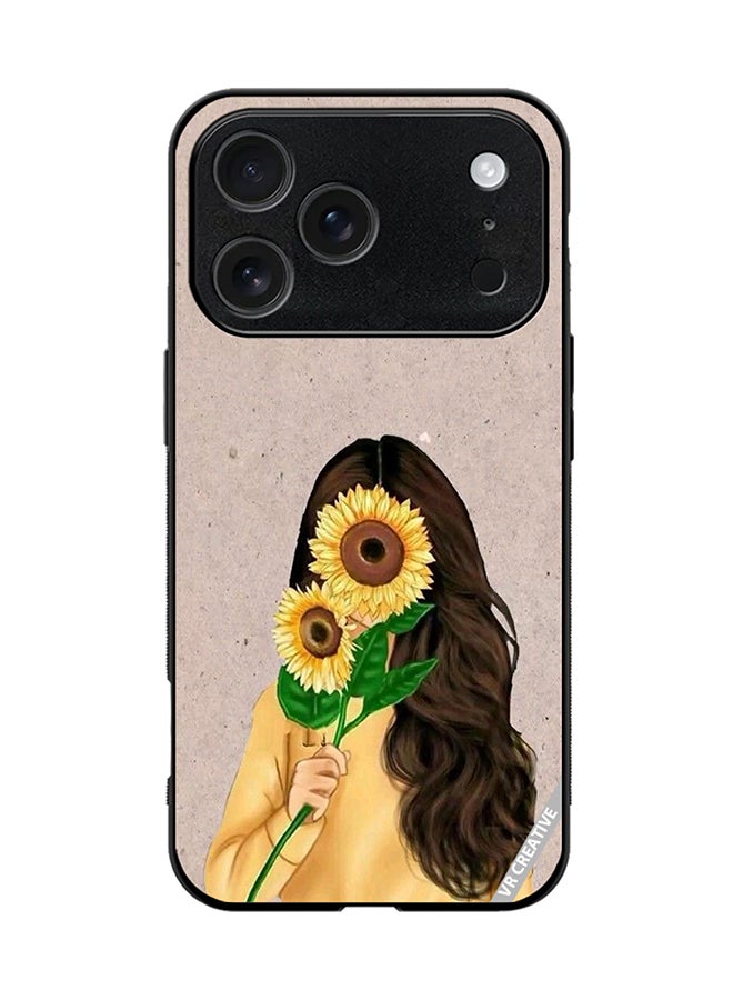 VR CREATIVE Protective Case Cover For Apple iPhone 17 Pro Sunflower2 Design Multicolour
