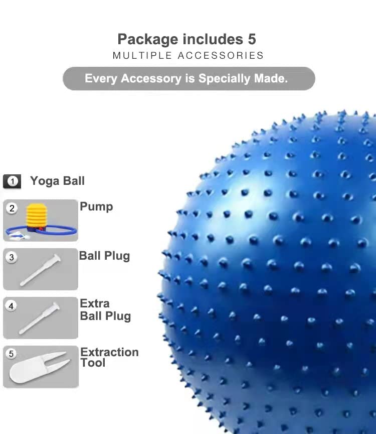 penepico Large Sensory Massage Ball for Kids  2 Pack 33.5"" 85cm Pink Bouncy Exercise Balls for Toddlers  Big Inflatable Toys with Tactile Spikes  Outdoor Giant Yoga Balls  Large Beach Ball - Image 5