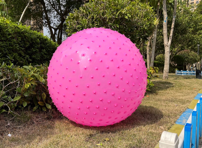 penepico Large Sensory Massage Ball for Kids  2 Pack 33.5"" 85cm Pink Bouncy Exercise Balls for Toddlers  Big Inflatable Toys with Tactile Spikes  Outdoor Giant Yoga Balls  Large Beach Ball - Image 3