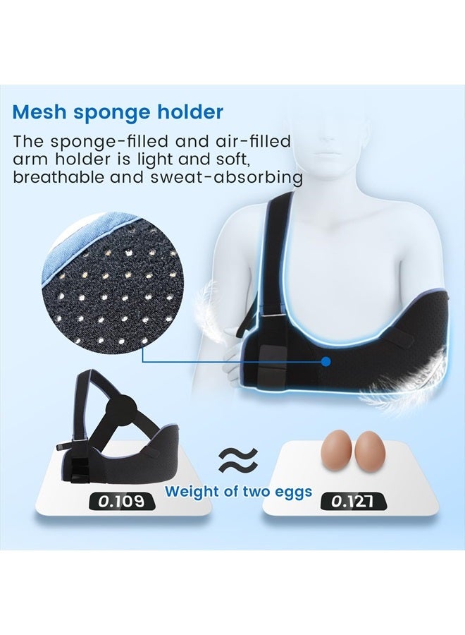 VELPEAU Medical Sling Immobilizer - Rotator Cuff Support Brace - Comfortable for Shoulder Injury, Left and Right Arm, Men and Women, for Broken, Dislocated, Fracture, Strain (Large) - Image 4