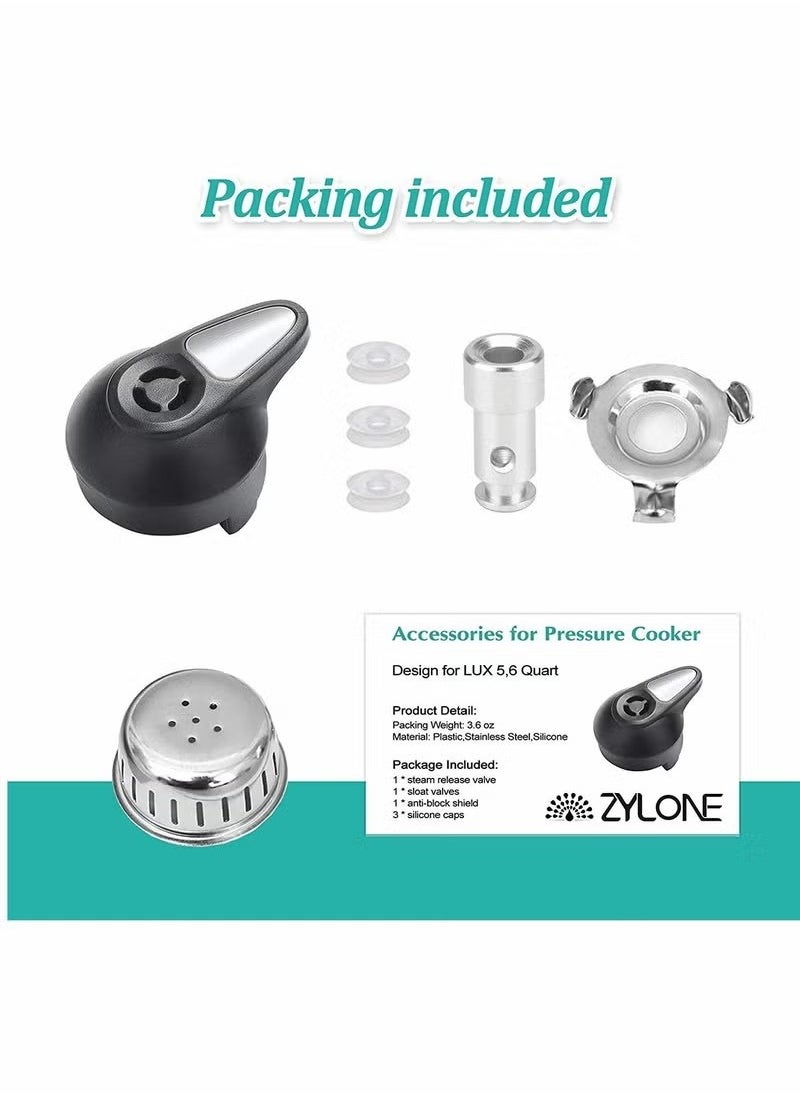 Generic Steam Valve Pressure Cooker Valve Replacement Part Accessories with 3 Silicone Caps  - Image 3