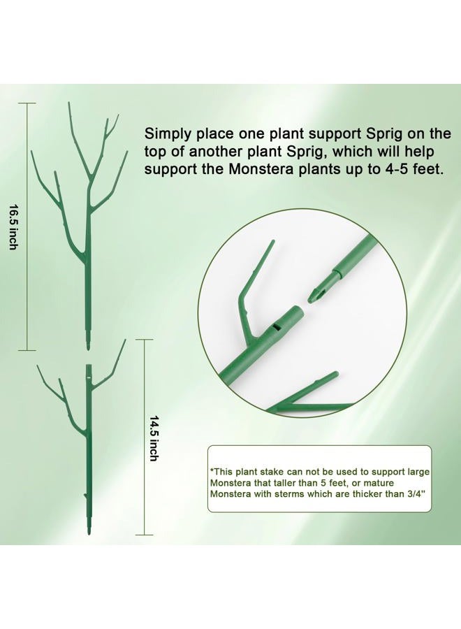 Qaobo 10 Pack Stackable Plant Support Stakes, Climbing Plant Support Structures for Monstera, Pothos, Philodendron Garden Plant Stakes for Indoor Outdoor Plants - Image 2