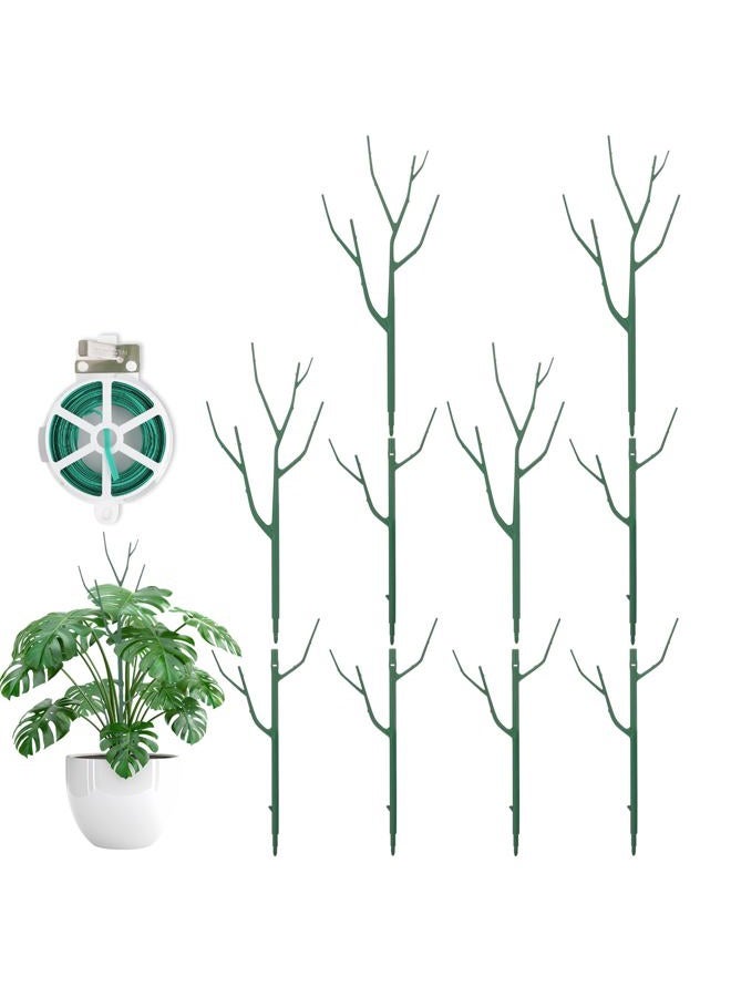 Qaobo 10 Pack Stackable Plant Support Stakes, Climbing Plant Support Structures for Monstera, Pothos, Philodendron Garden Plant Stakes for Indoor Outdoor Plants - Image 1