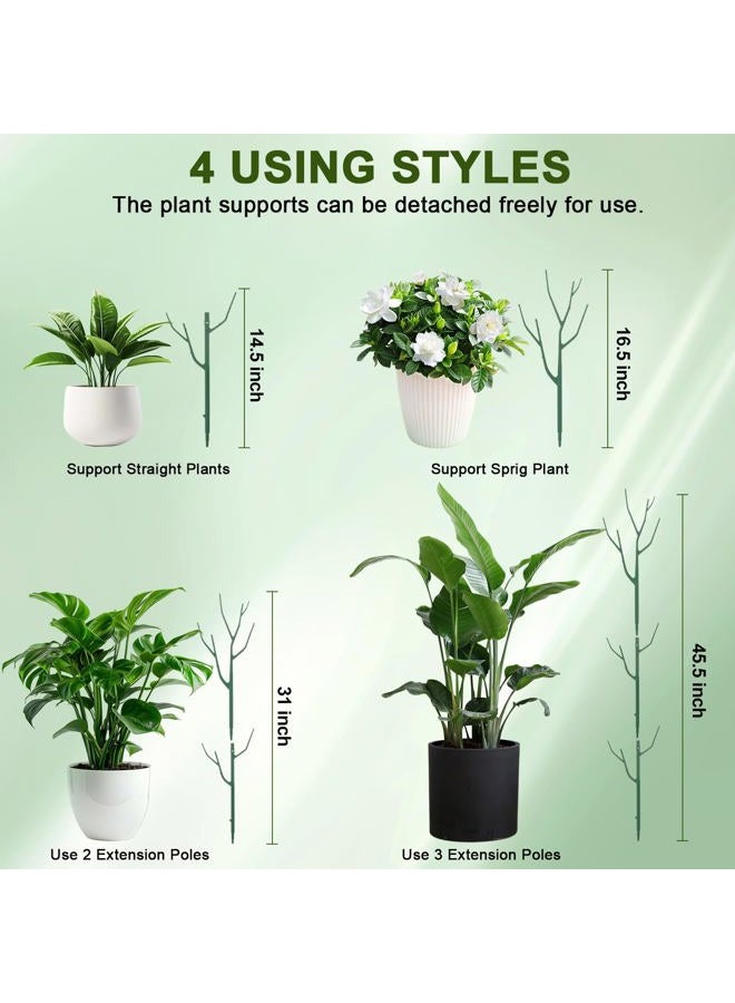 Qaobo 10 Pack Stackable Plant Support Stakes, Climbing Plant Support Structures for Monstera, Pothos, Philodendron Garden Plant Stakes for Indoor Outdoor Plants - Image 3