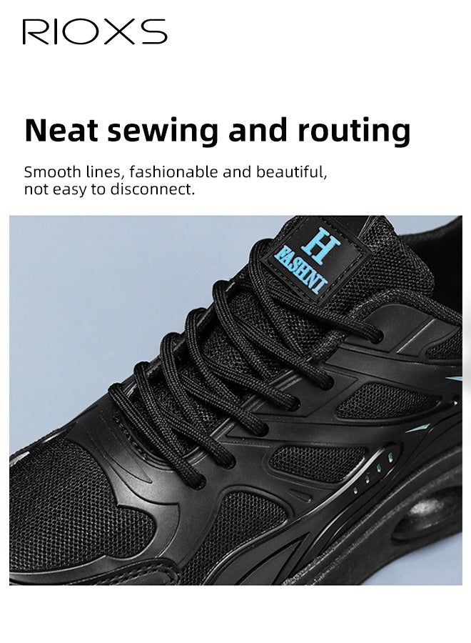 RIOXS Men's Sneakers, Fashion Chunky Athletic Shoes, Casual Sports Shoes For Men, Non-Slip Hiking Shoes, Lightweight Outdoor Running Shoes, Breathable Sneakers For Long Standing Work/ Walking/ Sports/ Travel, Comfy Platform Shoes For Dad Boyfriend Husband  - Image 5