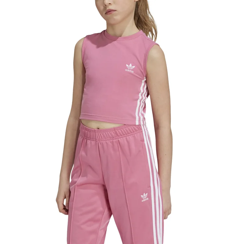 adidas Originals CROP TANK TOP Pink Originals Kids TOPS