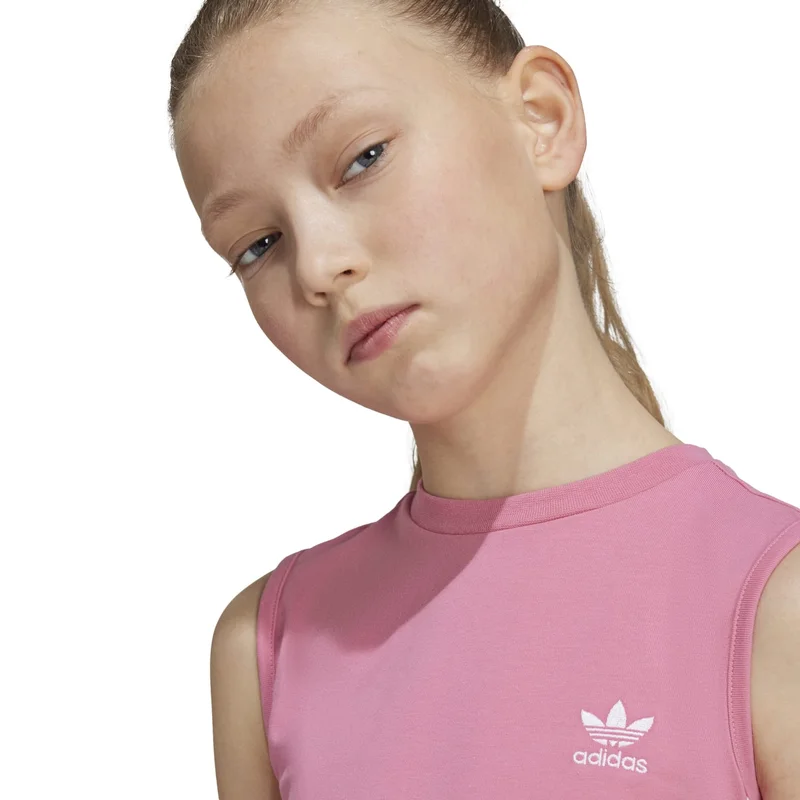 adidas Originals CROP TANK TOP Pink Originals Kids TOPS