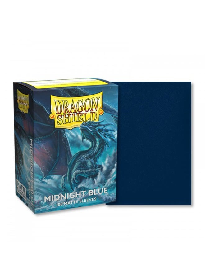 dragon shield Standard Size Card Matte Sleeves | 100 CT - Smooth & Tough Premium TCG Sleeves | Compatible with Pokemon, Flesh & Blood, One Piece & Magic the Gathering | Midnight Blue - Matte Sleeves - Image 2