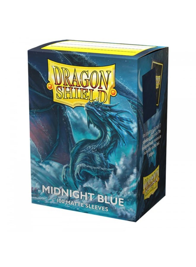 dragon shield Standard Size Card Matte Sleeves | 100 CT - Smooth & Tough Premium TCG Sleeves | Compatible with Pokemon, Flesh & Blood, One Piece & Magic the Gathering | Midnight Blue - Matte Sleeves - Image 1