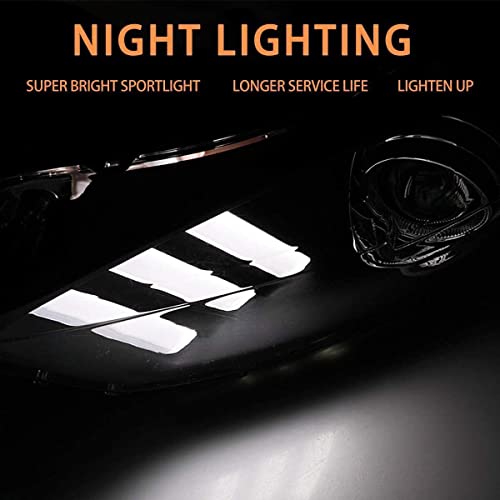 ROXX Projector Headlight Assembly w/LED DRL Fit for 2015-2017 Ford Mustang Coupe & Convertible / 2016-2020 Ford Shelby GB350 2020-2022 GB500 OE Style Headlamp Driver Left Side Replacement - Image 2