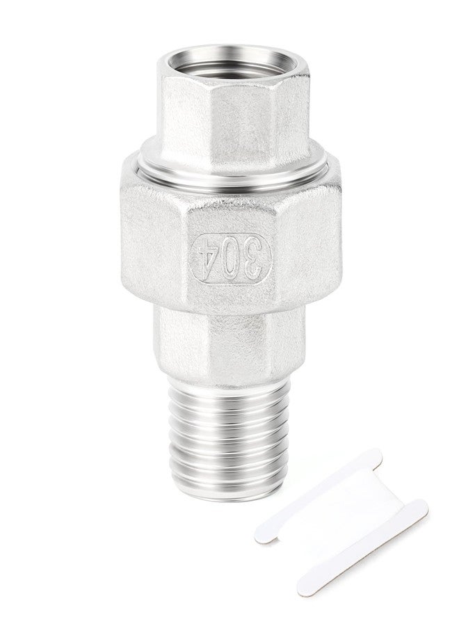 TAISHER 1PCS 304 Stainless Steel Union，1" NPT Male x 1" NPT Female Cast Pipe Fitting - Image 1
