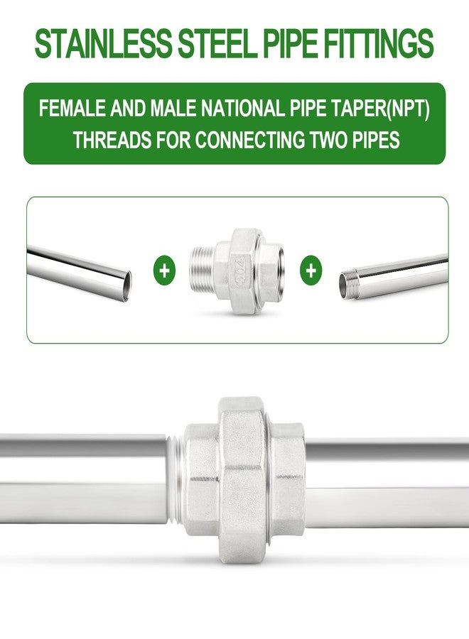 TAISHER 1PCS 304 Stainless Steel Union，1" NPT Male x 1" NPT Female Cast Pipe Fitting - Image 5