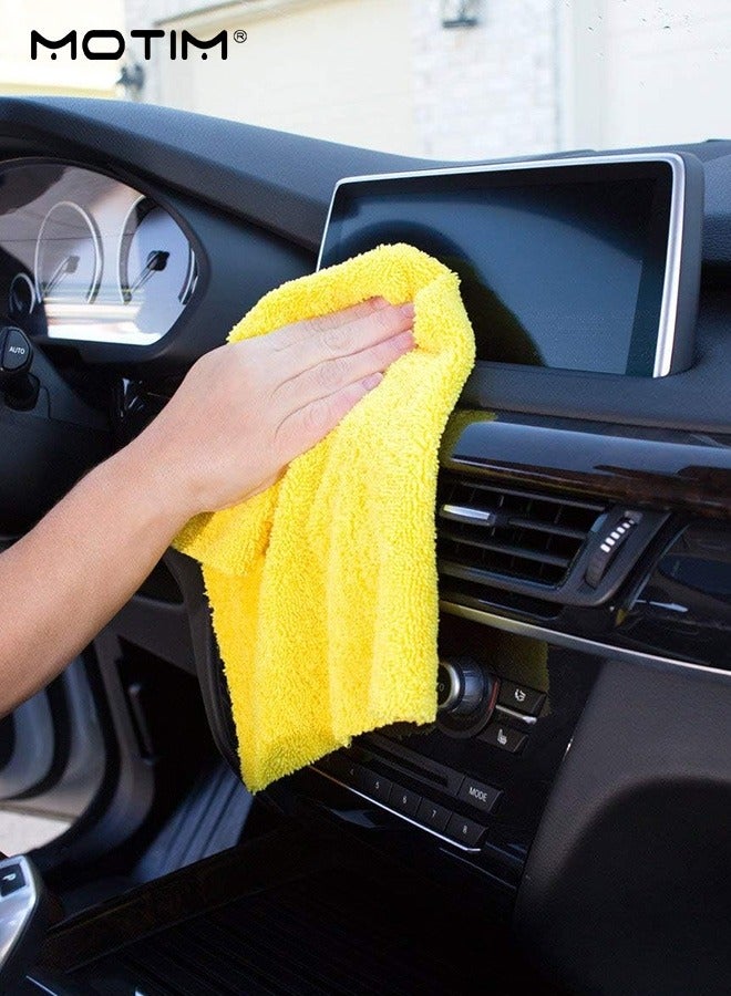 Motim 50 Pcs/Box, Car Microfiber Cleaning Towel, Reusable Soft Water Absorbent Car Drying Towel, Wet and Dry for Car Cleaning, Windows, Screen and Kitchen, 30x30CM - Image 5