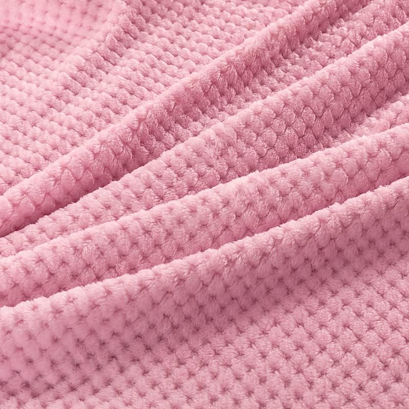 VIDSID Plush blanket, Super Soft and Warm 100 * 150cm Throw Blanket for Couch, Cozy, Fuzzy and Lightweight (Pink 100 * 150cm) - Image 5