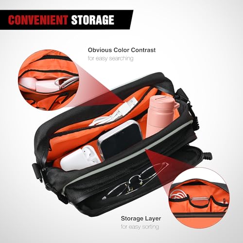 Frokom Motorcycle Handlebar Bag Black Sissy Bar BagTool BagFront Fork Storage Accessory BagUniversal Handle Bar BagBike Bar Bagfor Motorcycle Cruiser Softail Dyna Sportsters - Image 3