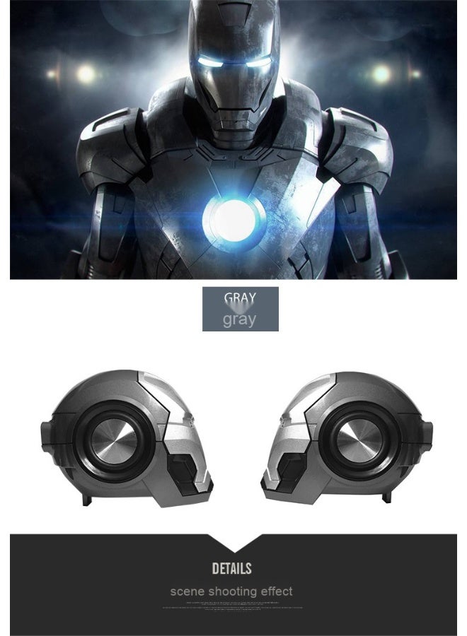 NIBEMINENT Iron Man Bluetooth Small Speaker Creative Gift Wireless Smart Radio Bass Card Mobile Phone Stereo  - Image 4