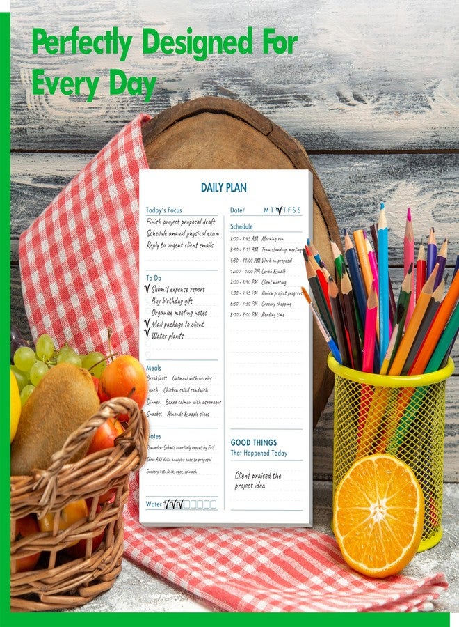 Gethelud 2 Pack Magnetic Planner Pad, What’s for Dinner & Daily Plan, Tear-off Weekly Meal Planning Grocery List Notepad, Family Dinner Menu Shopping List for Fridge, Whiteboard, 52 Sheets per Pad - Image 3