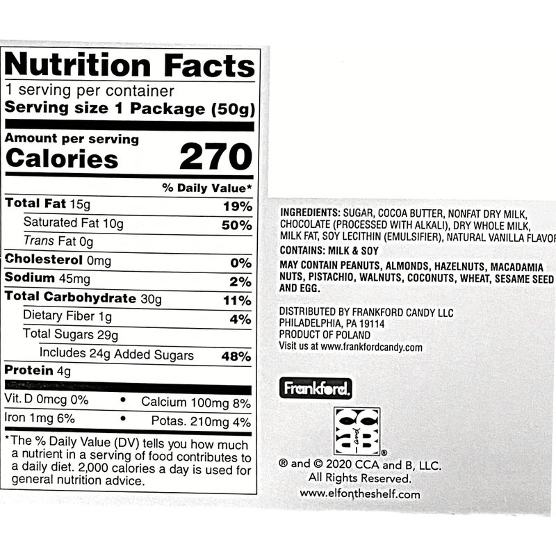 إلف على الرف 2022 تقويم العد التنازلي لعيد الميلاد بالشوكولاتة الحليب، 1.76 أونصة - Image 4