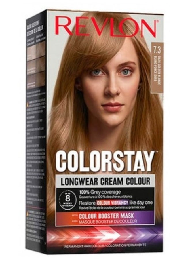 ريفلون صبغة شعر دائمة من ريفلون كولورستاي رقم 7.3 أشقر ذهبي داكن - Image 1