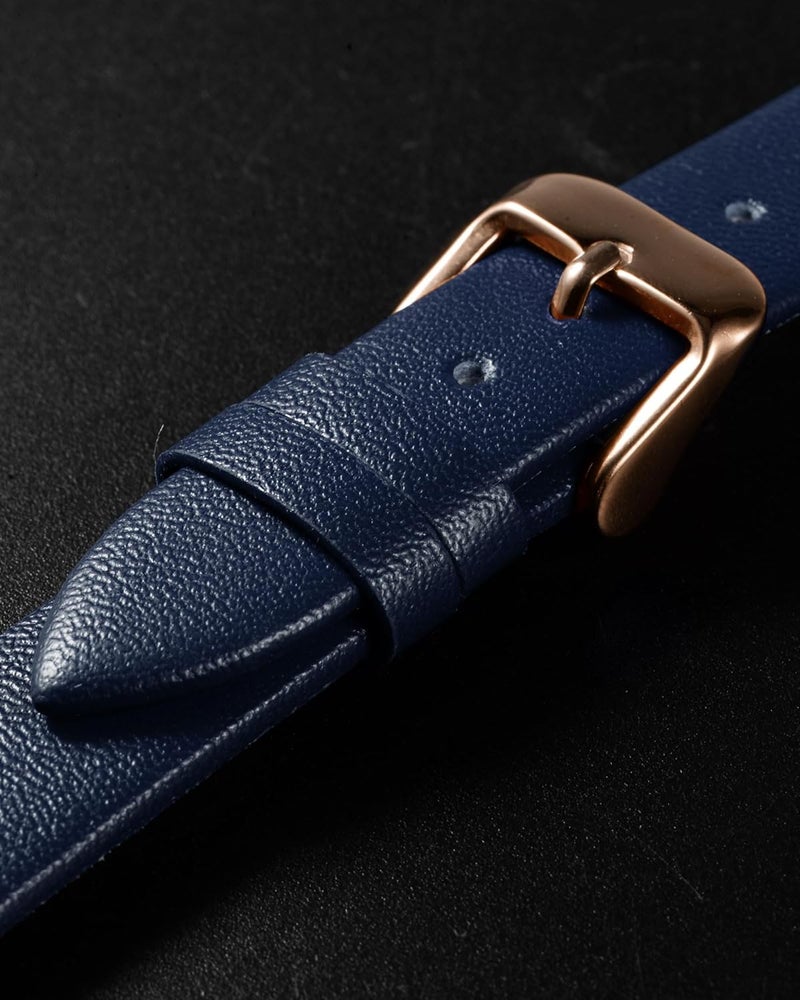 QUARKZMAN Leather Watch Strap Watch Leather Strap Watch Straps Flat Thin Elegant Leather Watch Strap Buckle for Smartwatch Men Women Men Women - Image 4