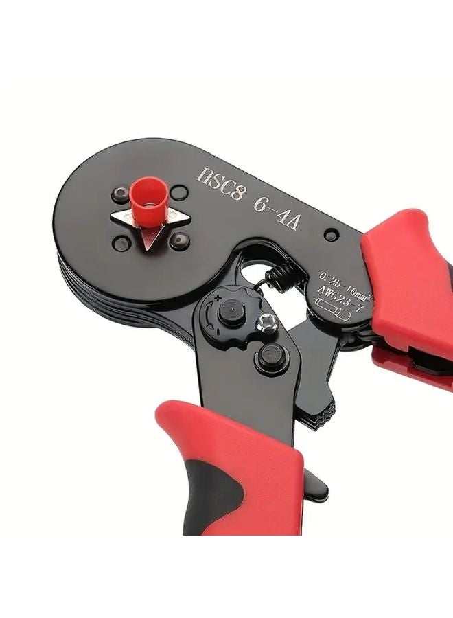 Red Blue Crimping Pliers 6 6A Automatic Ratchet Adjustment for 1200 Wire Connectors Electrical Work - Image 3