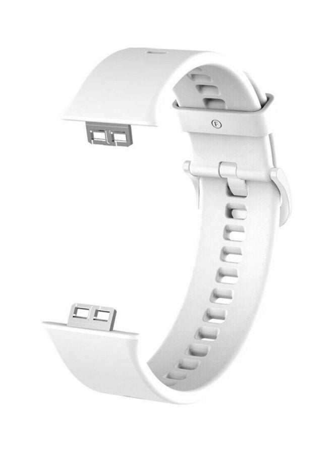 NIBEMINENT Huawei Watch Fit Silicone Band Replacement Sport Strap White - Image 1