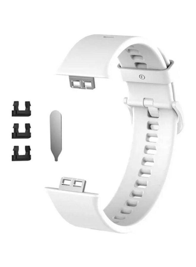 NIBEMINENT Huawei Watch Fit Silicone Band Replacement Sport Strap White - Image 3