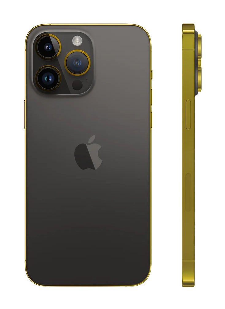 CAVIAR Caviar Luxury 24k Gold Plated Frame Customized iPhone 15 Pro 1 TB Black Titanium  - Image 2