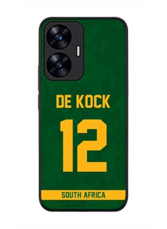 Cover for Realme C55 4G Case , Rugged Black Slim fit Soft Flexible Thin Protective Phone Cases - Player Name - David Miller, Jersey Number- 10