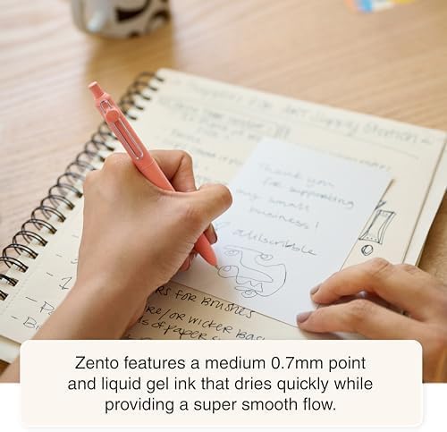 Uniball Uni-ball Zento Liquid Ink Rollerball Pens - Blue Ink Pack of 12 - Image 4