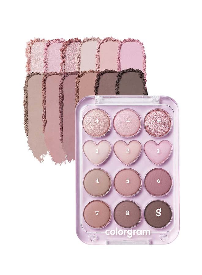 COLORGRAM لوحة ظلال العيون بنقطة 02 وردي + موف - Image 2