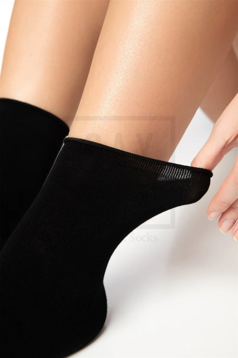 سايسيز Bamboo Women's Elastic Black Sock Seamless Premium Socks Boxed 6-Piece / Non-Trace / Non-Squeezing Socks