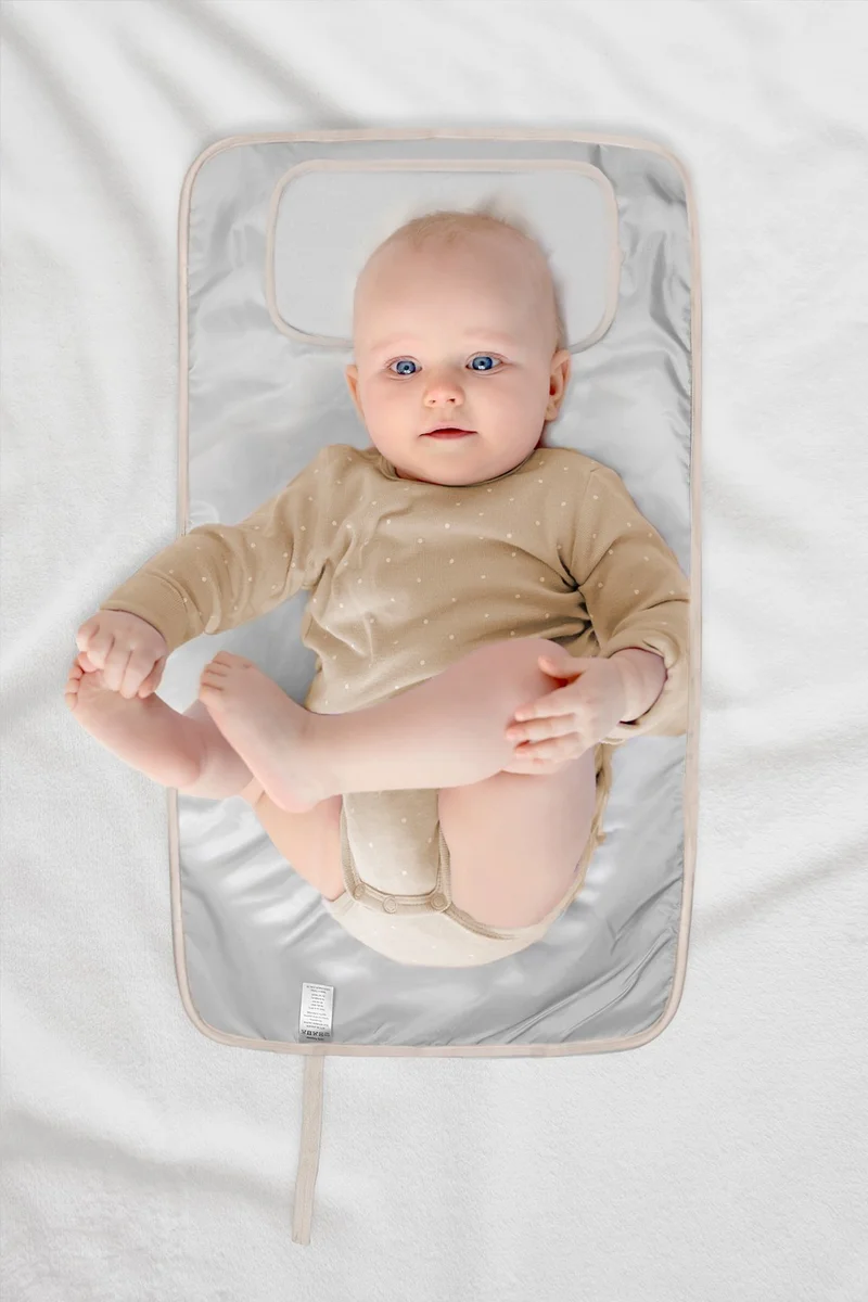 Hamur Dough Mother Baby Care Newborn Changing Pad Cushion Cover Solid Beige