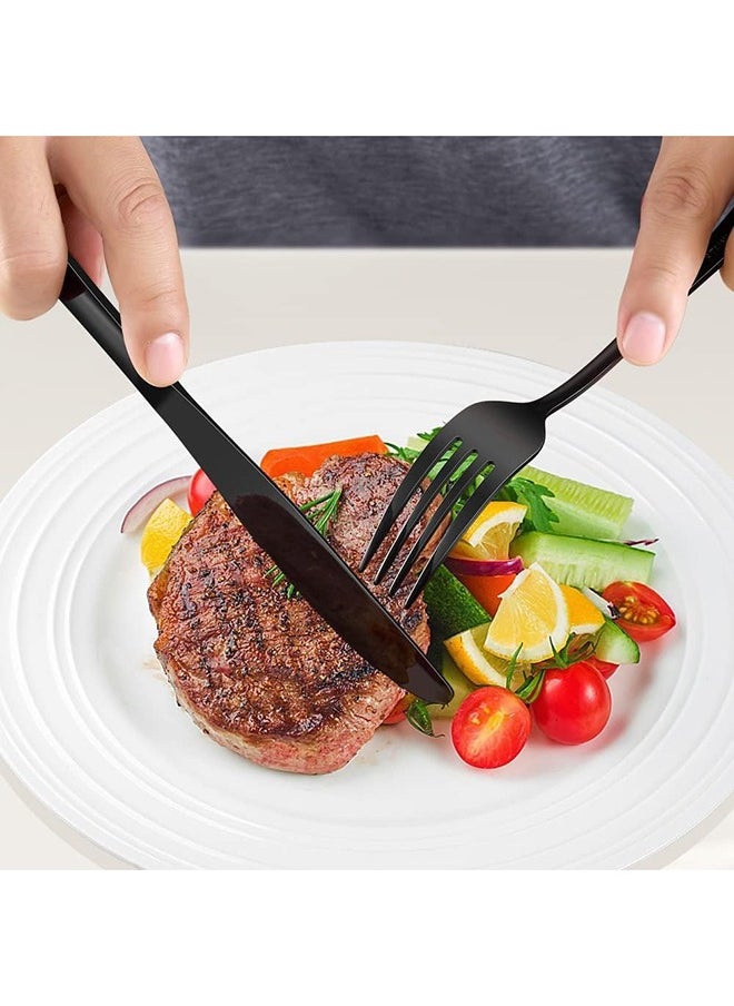 Swift Stainless steel gift cutlery set 24 pcs black  - Image 4