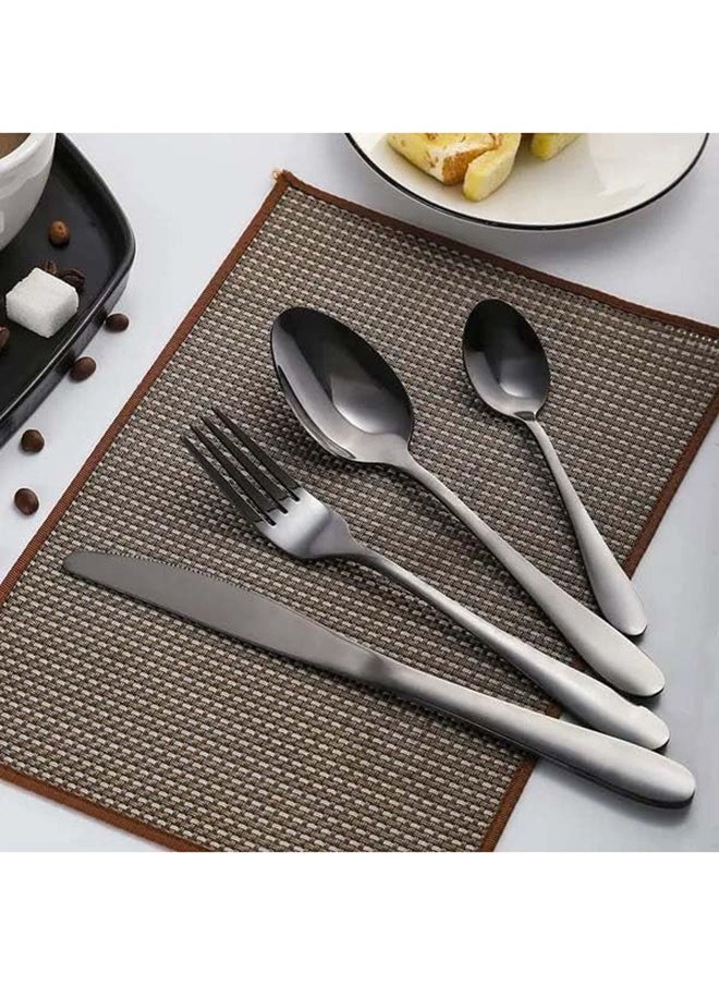 Swift Stainless steel gift cutlery set 24 pcs black  - Image 3