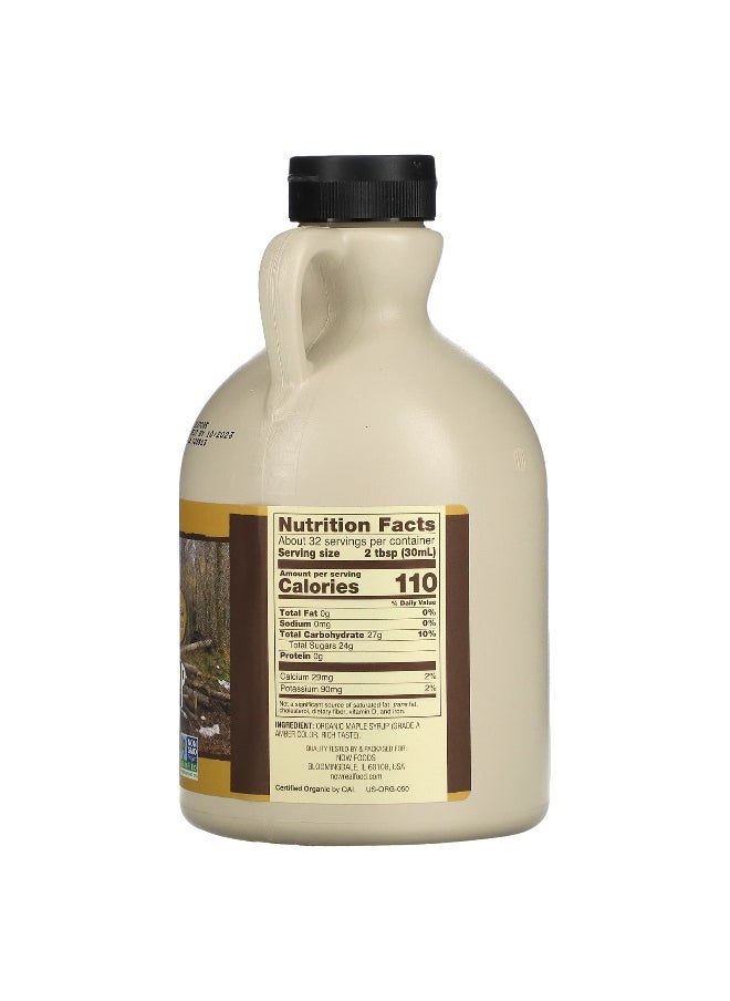 Now Foods NOW Foods, Real Food, Organic Maple Syrup, Grade A, Amber Color, 32 fl oz (946 ml)  - Image 2