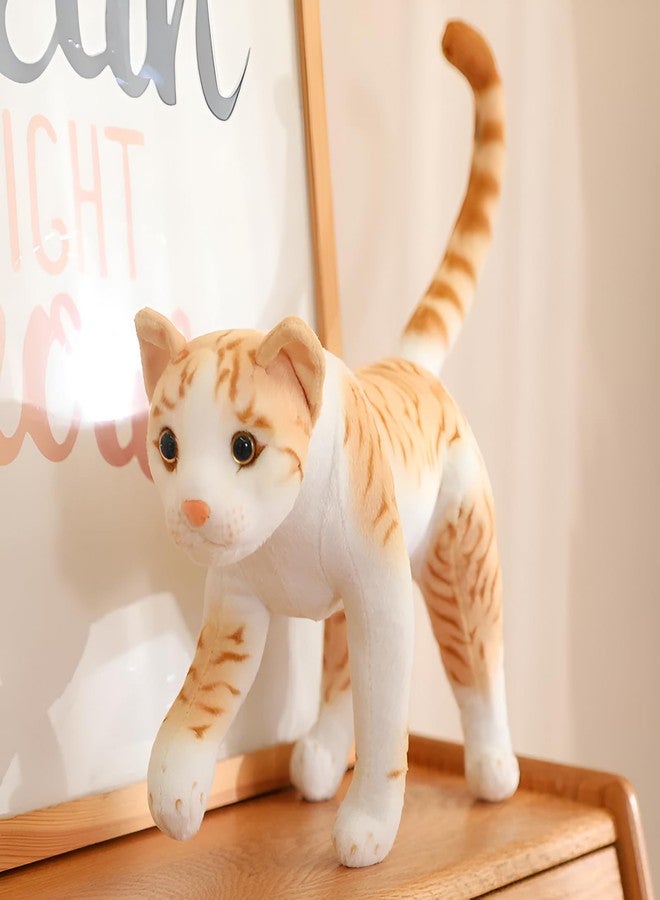 Tickles Standing Cat Soft Stuffed Plush Animal Toy for Kids Boys & Girls Birthday Gifts (Color: Orange Size: 30 cm) - Image 2