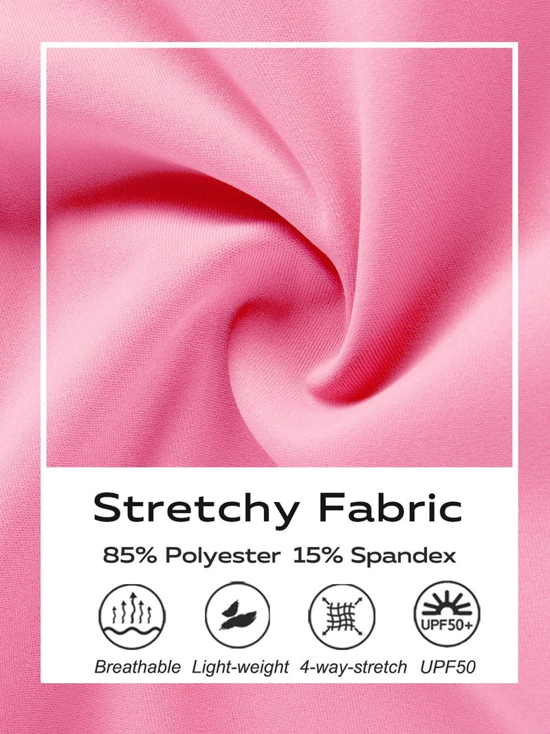 DEVOROPA Boys Leggings Quick Dry Youth Compression Pants Sports Tights Basketball Base Layer Pink S - Image 5