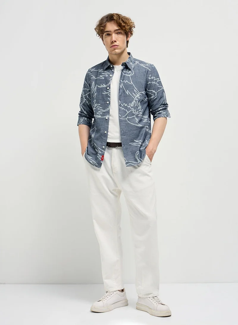 The Bear House  Cotton Shirt for Men | Slim Fit, Long Sleeve, Casual or Formal Button-Down | Soft, Breathable Fabric for Work, Everyday, & All-Season Wear in Stylish for Men | Best Price UAE