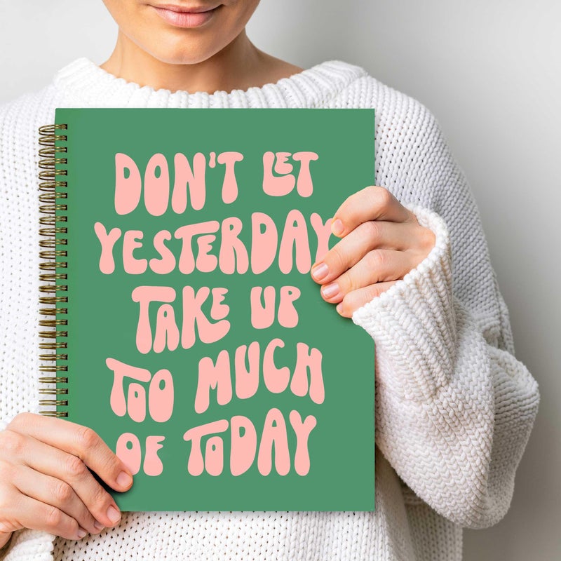 THiNKABLE Undated Daily Planner Notebook 7.75x10, Cute Planner Notebook, Pink Green To Do List Notebook, Large Hardcover Spiral Schedule Notebook Planner, Inspirational Quote Planner Students Girls Teens - Image 5