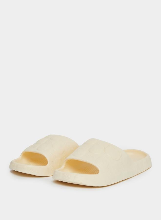 Styli Women Yellow Bear Print Slides - Image 2