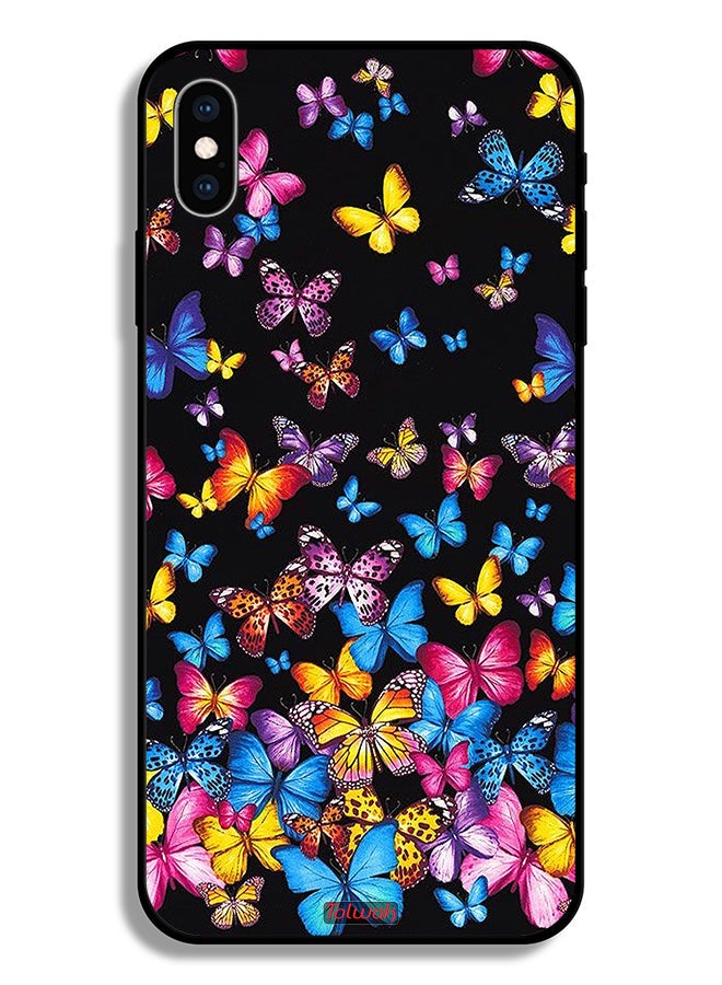 Tolwak Apple iPhone XS Protective Case Colorful Butterflies - Image 2