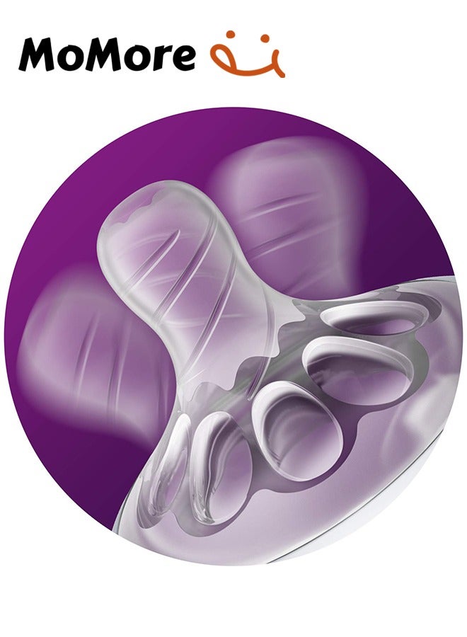 Momore Pack Of 3 Natural Feeding Bottle Nipple 6 Months+, 3-6 Months，For AVENT Bottle - Image 3