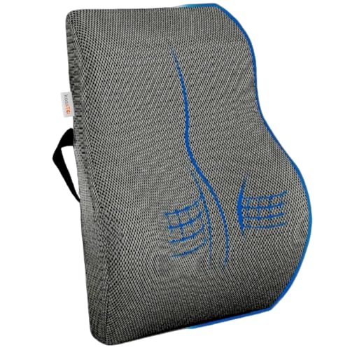 kossto Ultimate Pro Seat Cushion & Backrest Cushion Combo, Relieves Back, Coccyx Pain, Memory Foam for Orthopedic Support, for Long Sitting Hours on Office/Home Chair with 2 Years Warranty (Silver) - Image 3