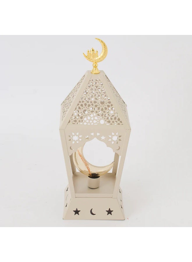 Whynot 🌙 Ramadan Metal Crescent Lantern with LED Light - Image 3