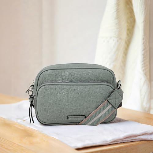 Accessorize London Women's Blue Double Zip Camera Bag - Image 3