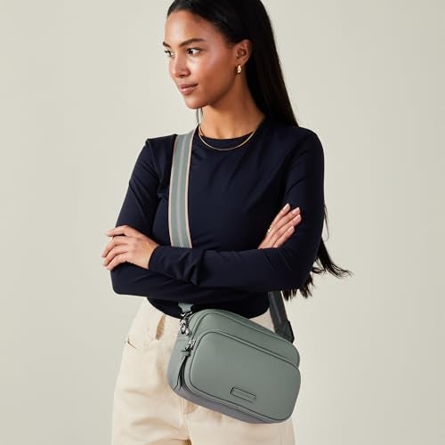 Accessorize London Women's Blue Double Zip Camera Bag - Image 2