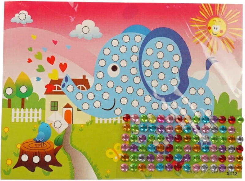 Diamond Painting Elephant Shape 18 * 13 CM For Girls - Multi Color