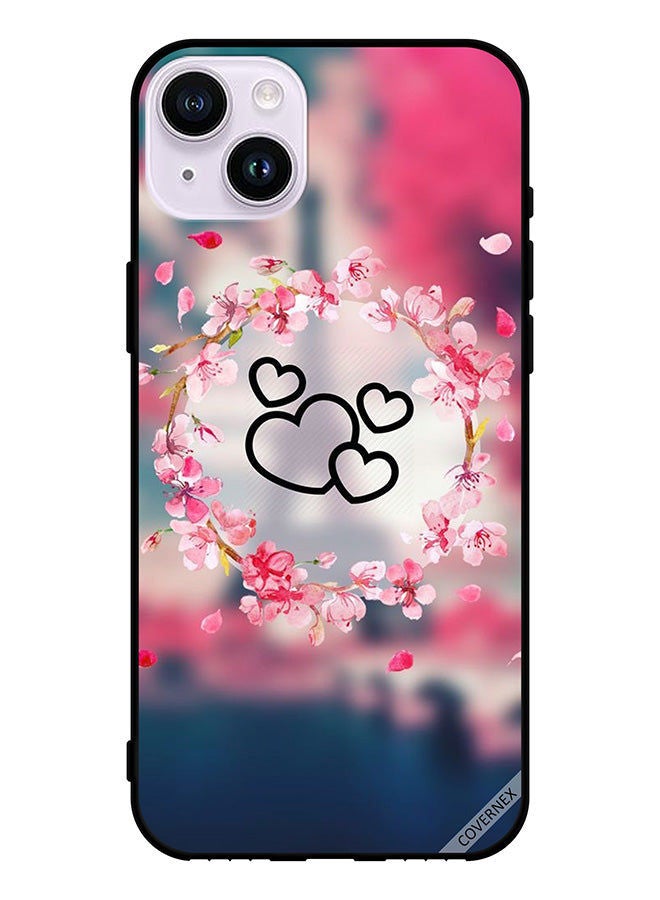 Covernex Protective Case Cover For Apple iPhone 14 Hearts In Flowers Ring - Image 1