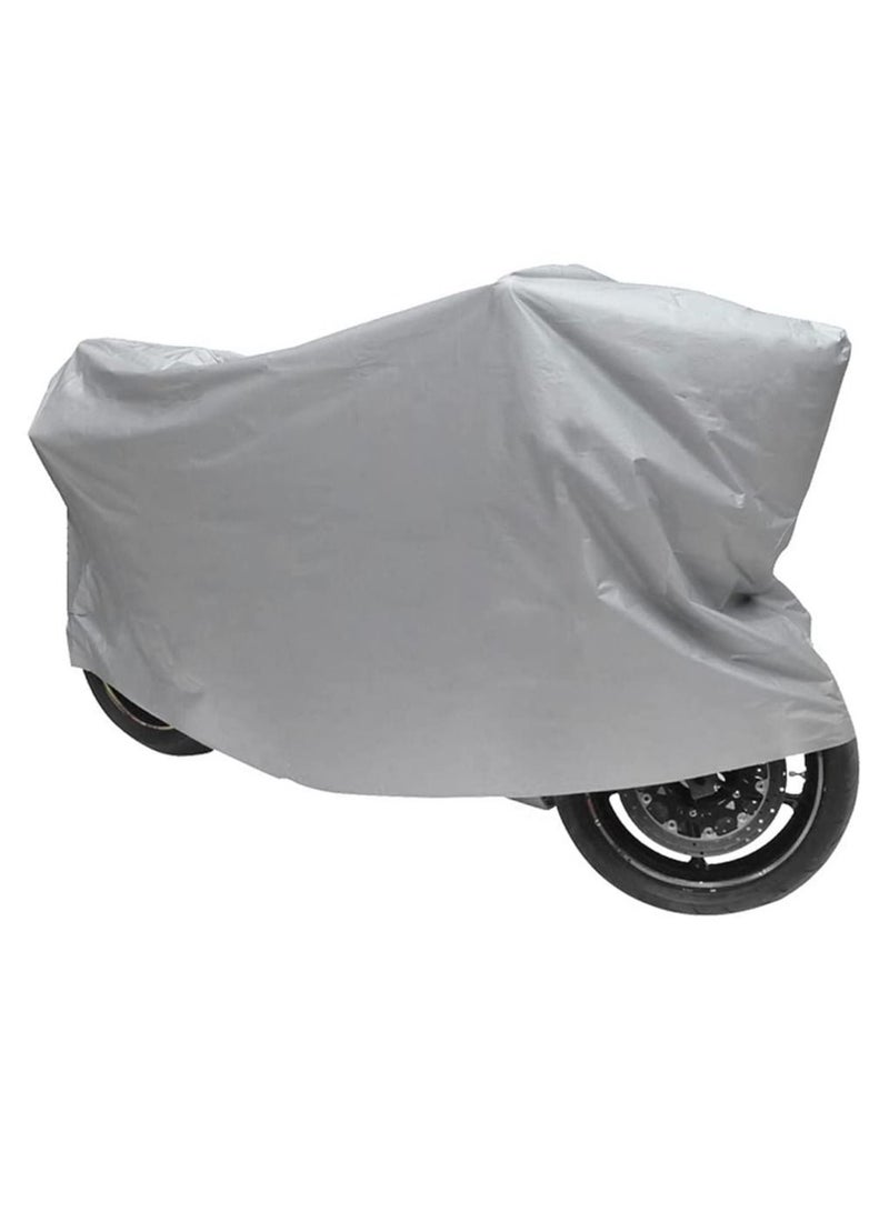 Rubik غطاء دراجة نارية مضاد للغبار عالمي مقاوم للماء داخلي خارجي حماية من الأشعة فوق البنفسجية غطاء دراجة نارية (230x130 سم، رمادي) - Image 1